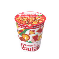 Mì Omachi trộn lẩu cầm tay hương vị lẩu tôm hùm phô mai 24ly x 81gr
