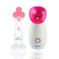 Combo Máy xông hơi mặt Reiwa WT-300 & Máy rửa mặt 3in1 Reiwa WT-222-2